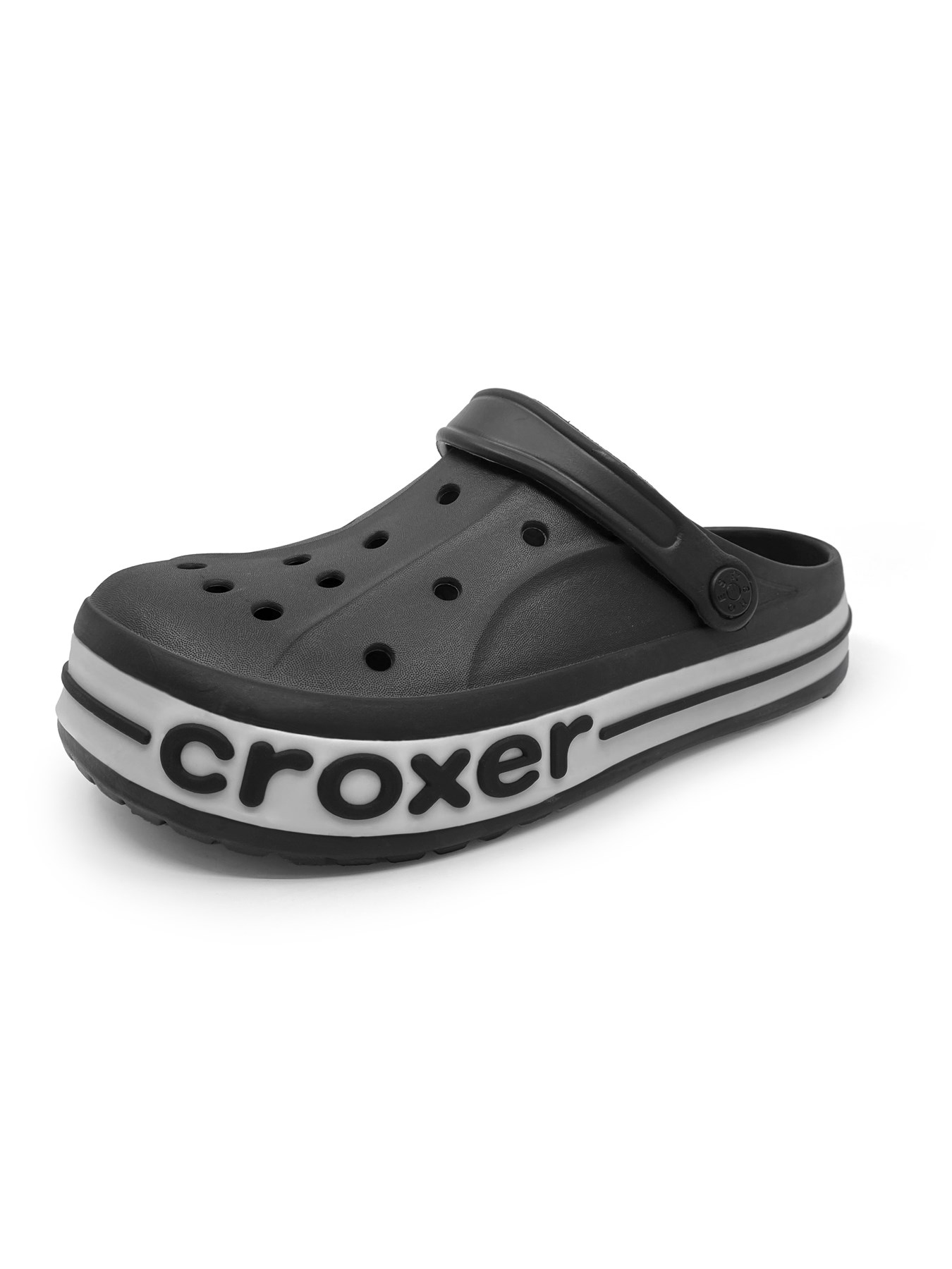 Croxer Siyah Unisex Ortopedik Doktor Aşçı Hastane Plaj ve Günlük Ev Terliği