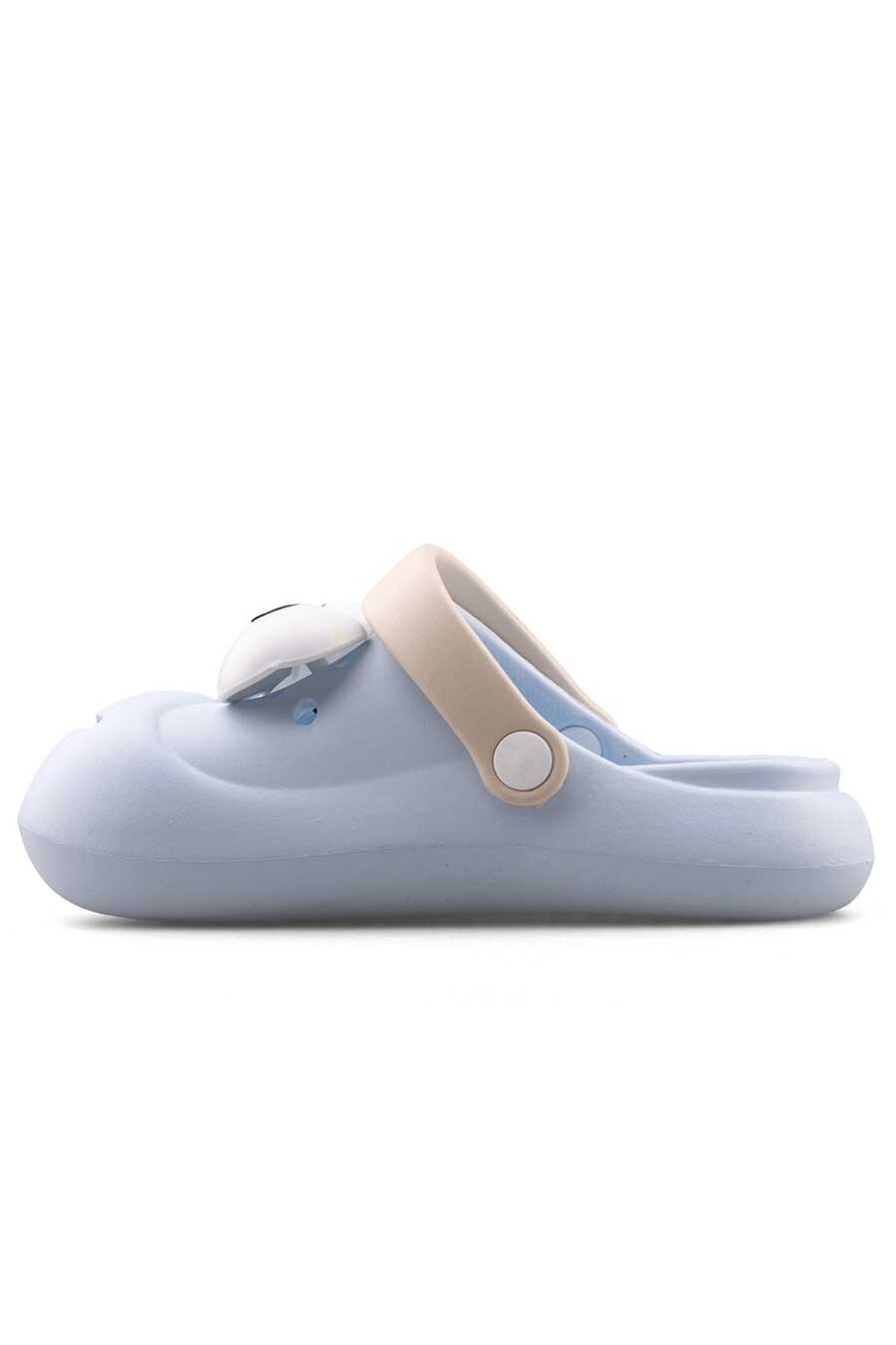 Bebe Mavi Emoji Günlük Bahçe Sahil Plaj Kreş Unisex Çocuk Terlik & Sandalet