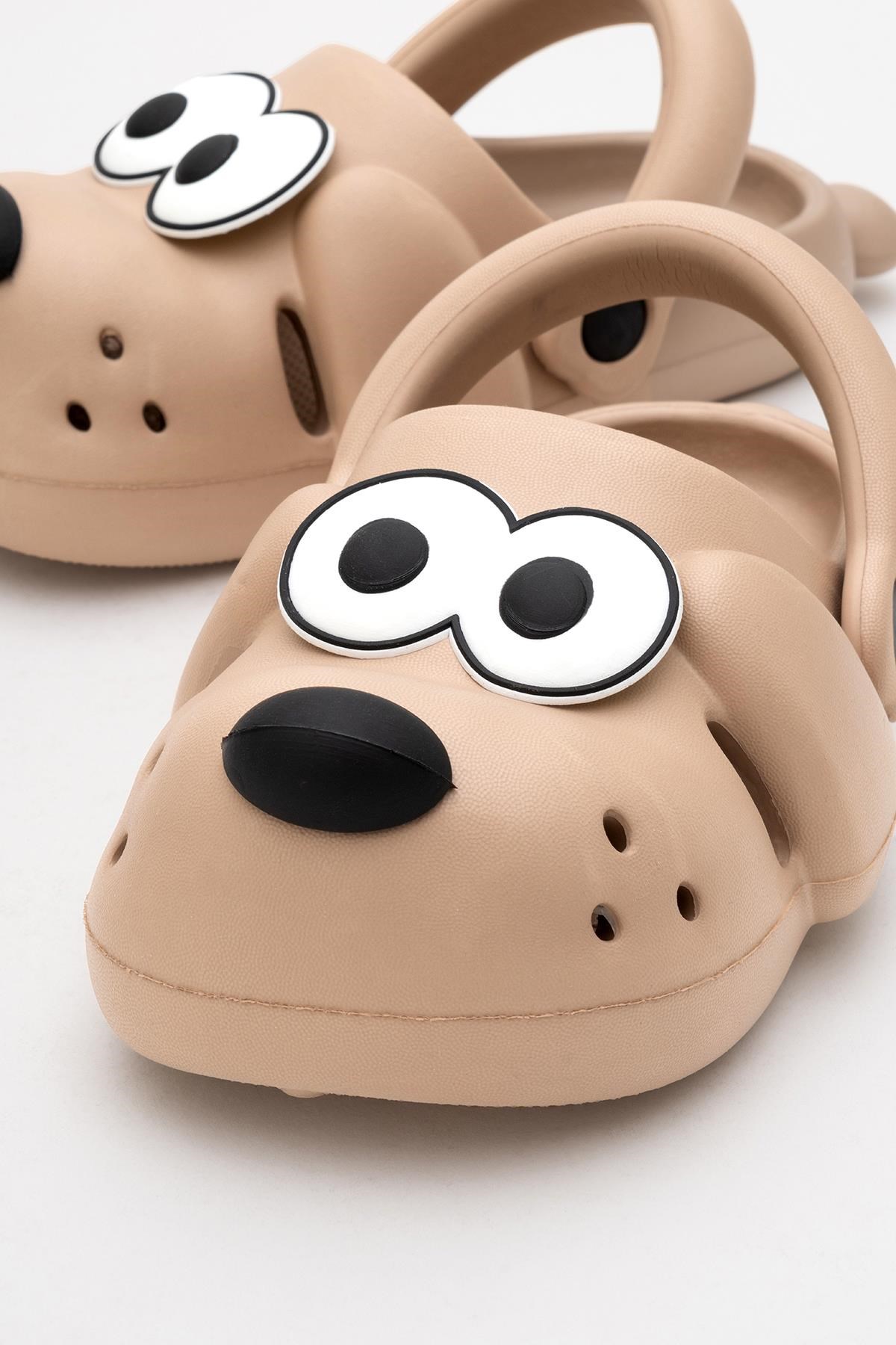 Doggy Vizon Köpek Figürlü Sevimli Günlük Bahçe Sahil Plaj Kreş Unisex Çocuk Terlik&Sandalet