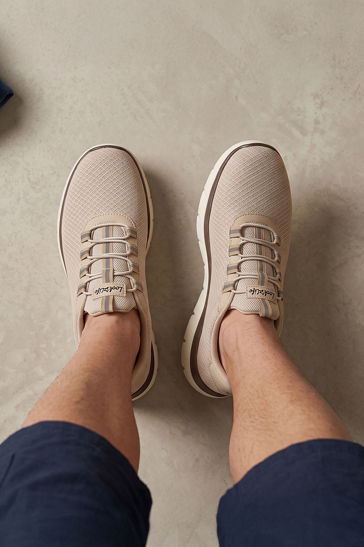 Bej Kadın Günlük Sneaker Yazlık Fileli Spor Ayakkabı