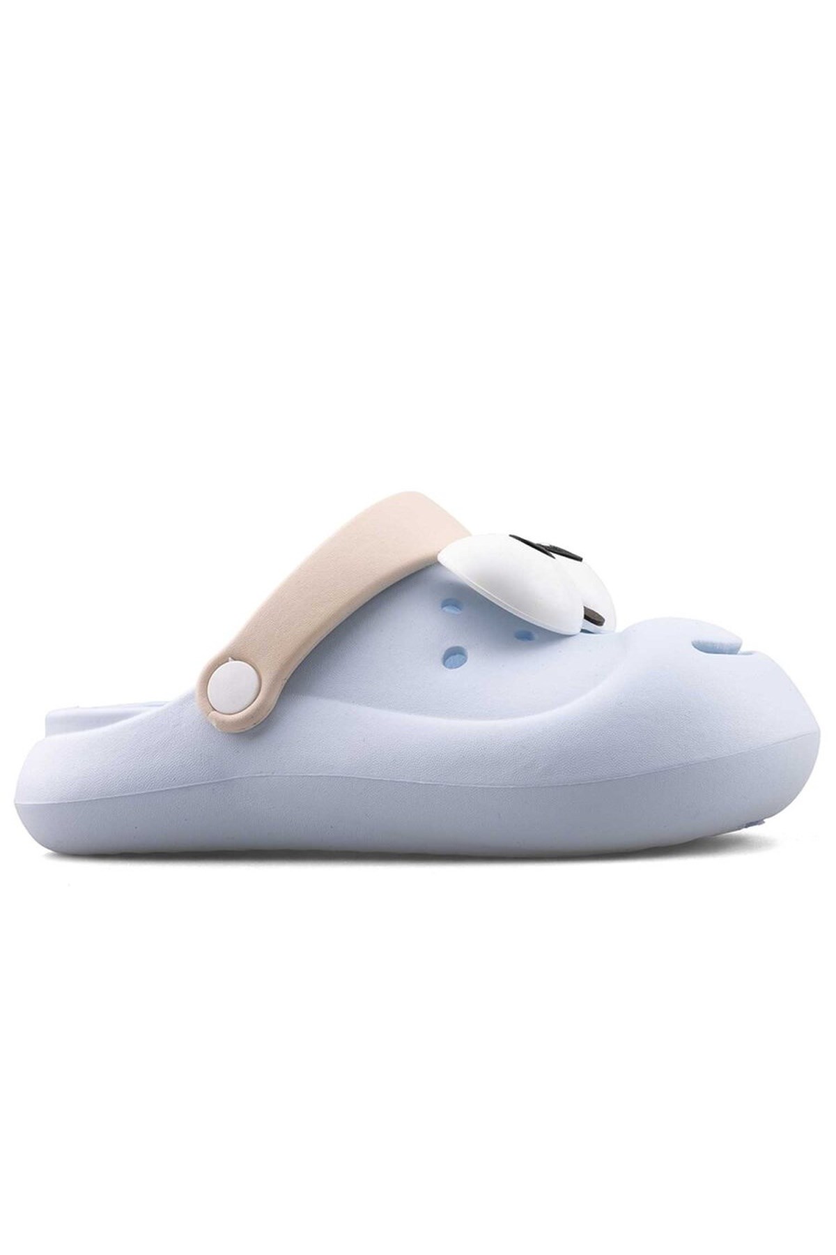 Bebe Mavi Emoji Günlük Bahçe Sahil Plaj Kreş Unisex Çocuk Terlik & Sandalet